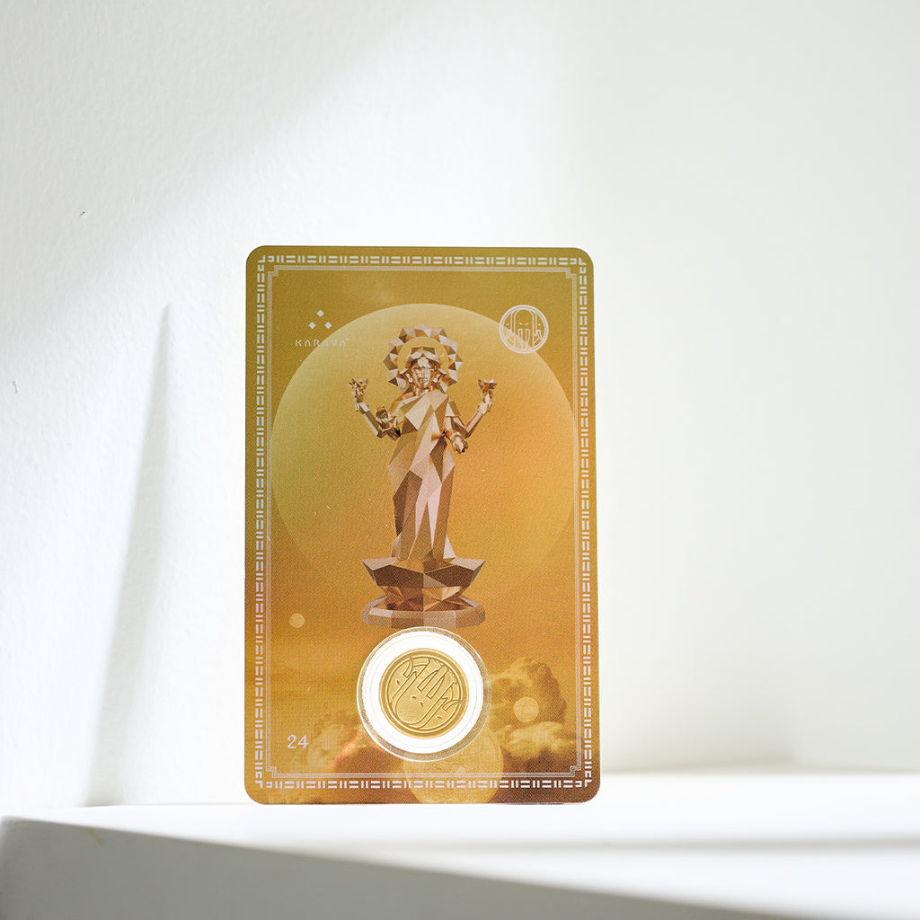 การ์ดทองพระแม่ลักษมี ทองคำแท้ 1 กรัม – Lakshmi Gold Card 1g