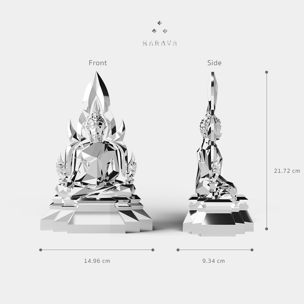 The Silver Luxe Buddha บูชาองค์พระพุทธรูปปางเรือนแก้วสีเงินรัชตะ